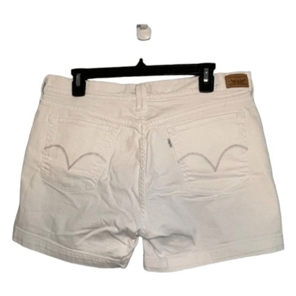 Levi's‎ 515 High Rise Jean Shorts Chalk White Denim Short Length 14 - Picture 4 of 9